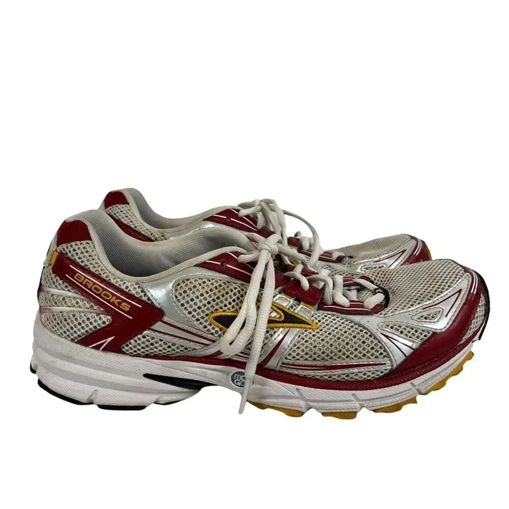 Brooks Go-2 Series Red + Yellow Running Shoes Size Men's 9.5